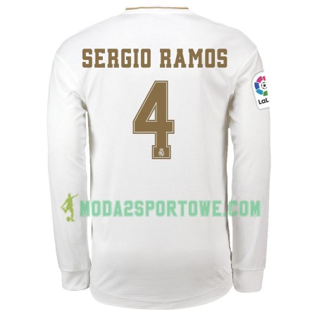 Koszulka Real Madryt Sergio Ramos 4 Domowe Stroje Piłkarskie 2019/20 Długi Rękaw